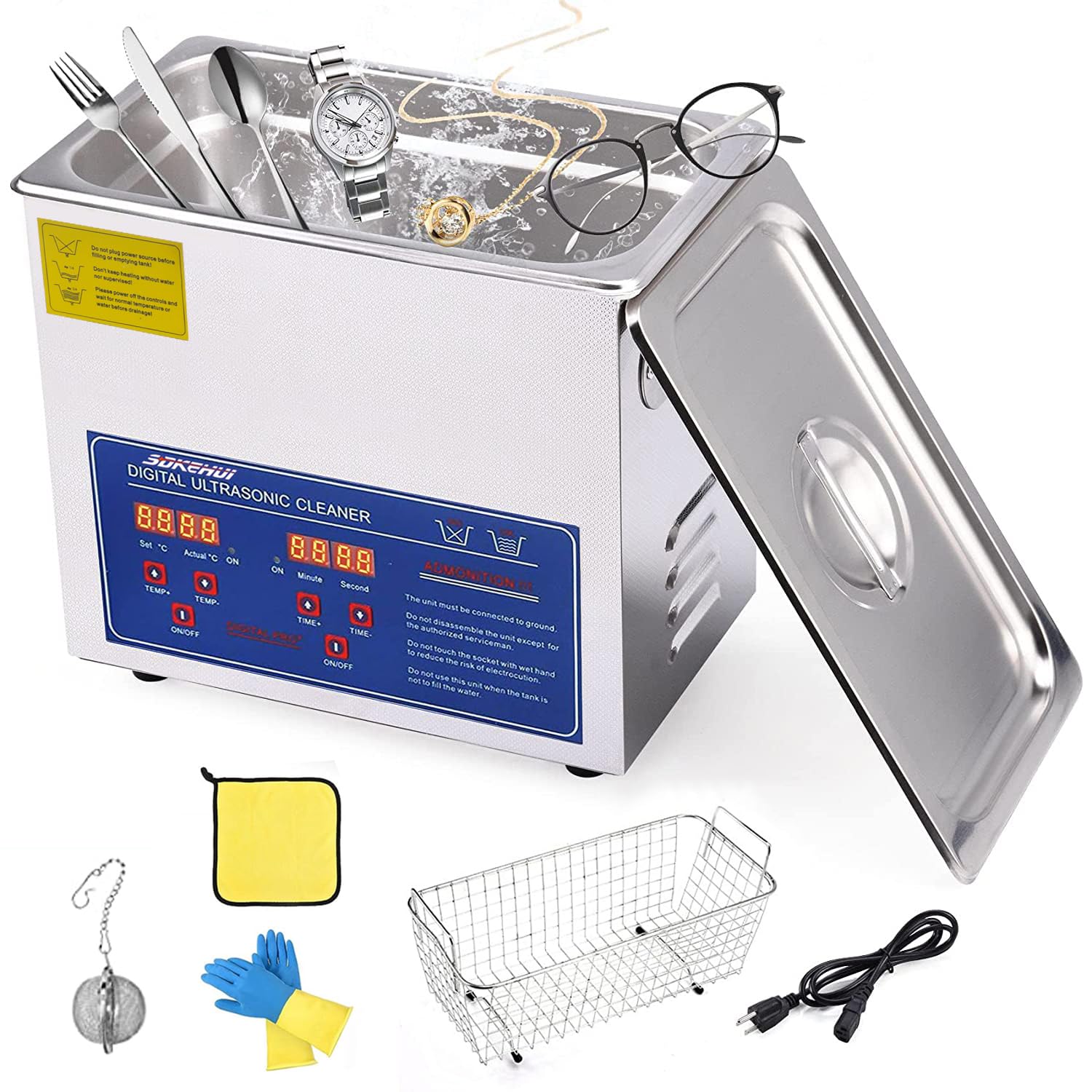 SDKEHUI 3L Ultrasonic Cleaner with Heater and Timer